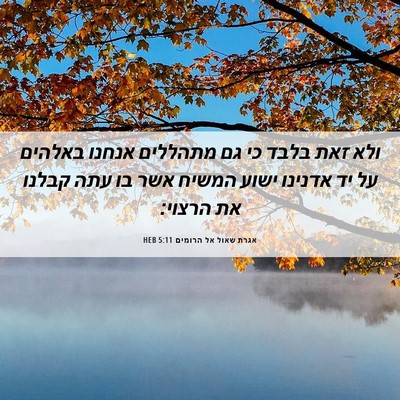 Picture 06 - אגרת שאול אל הרומים 5:11 HEB - ולא זאת בלבד כי גם מתהללים - Bible Verse Picture