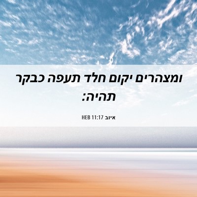 Picture 06 - איוב 11:17 HEB - ומצהרים יקום חלד תעפה כבקר - Bible Verse Picture