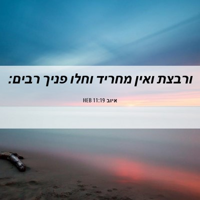Picture 06 - איוב 11:19 HEB - ורבצת ואין מחריד וחלו פניך - Bible Verse Picture