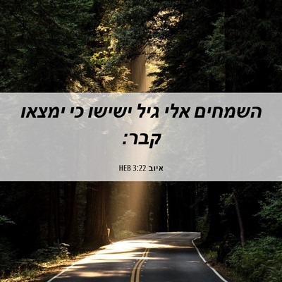 Picture 06 - איוב 3:22 HEB - השמחים אלי גיל ישישו כי - Bible Verse Picture