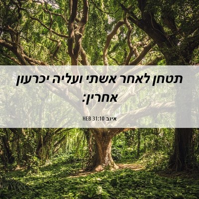 Picture 06 - איוב 31:10 HEB - תטחן לאחר אשתי ועליה - Bible Verse Picture