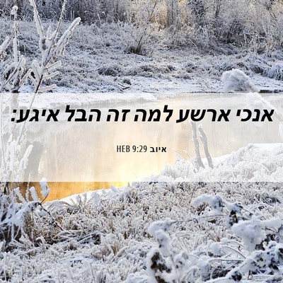 Picture 06 - איוב 9:29 HEB - אנכי ארשע למה זה הבל - Bible Verse Picture