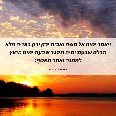 Picture 06 - במדבר 12:14 HEB - ויאמר יהוה אל משה ואביה ירק - Bible Verse Picture