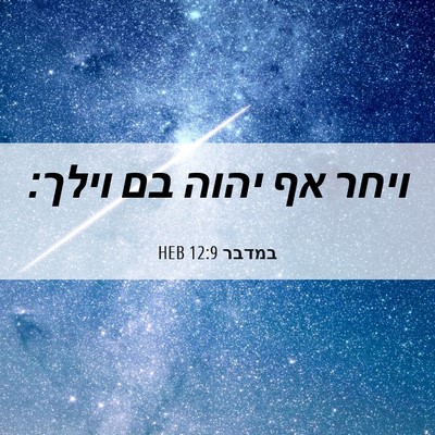 Picture 06 - במדבר 12:9 HEB - ויחר אף יהוה בם - Bible Verse Picture
