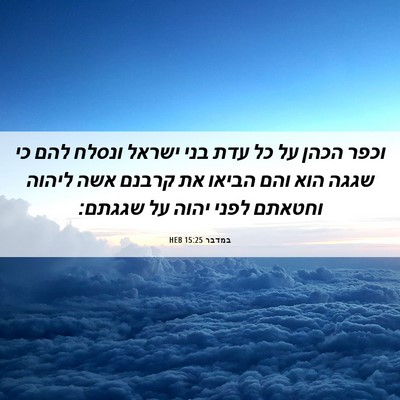 Picture 06 - במדבר 15:25 HEB - וכפר הכהן על כל עדת בני - Bible Verse Picture