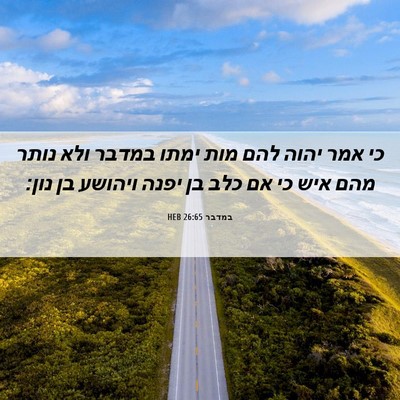 Picture 06 - במדבר 26:65 HEB - כי אמר יהוה להם מות ימתו - Bible Verse Picture