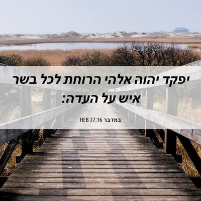 Picture 06 - במדבר 27:16 HEB - יפקד יהוה אלהי הרוחת לכל - Bible Verse Picture