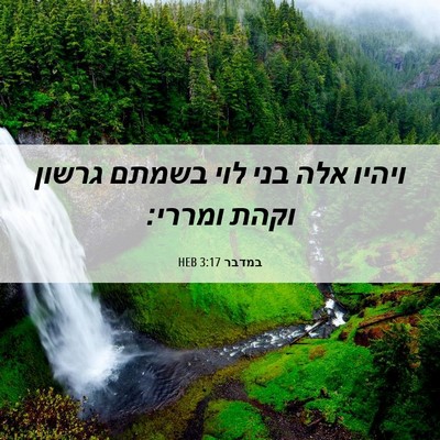 Picture 06 - במדבר 3:17 HEB - ויהיו אלה בני לוי בשמתם - Bible Verse Picture