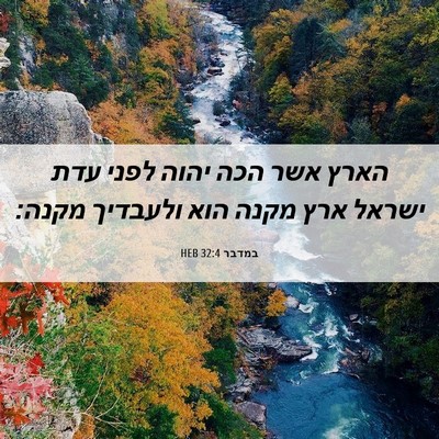 Picture 06 - במדבר 32:4 HEB - הארץ אשר הכה יהוה לפני עדת - Bible Verse Picture