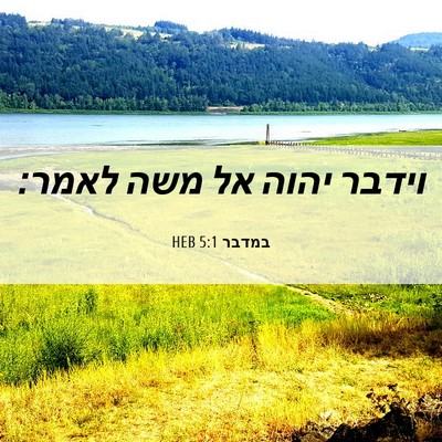 Picture 06 - במדבר 5:1 HEB - וידבר יהוה אל משה - Bible Verse Picture