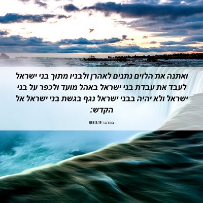 Picture 06 - במדבר 8:19 HEB - ואתנה את הלוים נתנים לאהרן - Bible Verse Picture