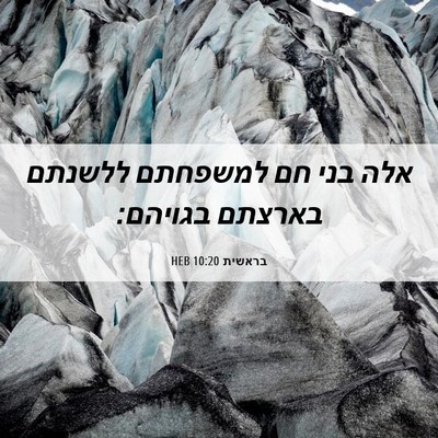 Picture 06 - בראשית 10:20 HEB - אלה בני חם למשפחתם ללשנתם - Bible Verse Picture