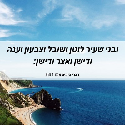 Picture 06 - דברי הימים א 1:38 HEB - ובני שעיר לוטן ושובל - Bible Verse Picture