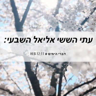 Picture 06 - דברי הימים א 12:11 HEB - עתי הששי אליאל - Bible Verse Picture
