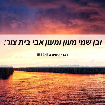 Picture 06 - דברי הימים א 2:45 HEB - ובן שמי מעון ומעון אבי בית - Bible Verse Picture