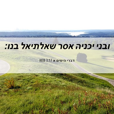 Picture 06 - דברי הימים א 3:17 HEB - ובני יכניה אסר שאלתיאל - Bible Verse Picture