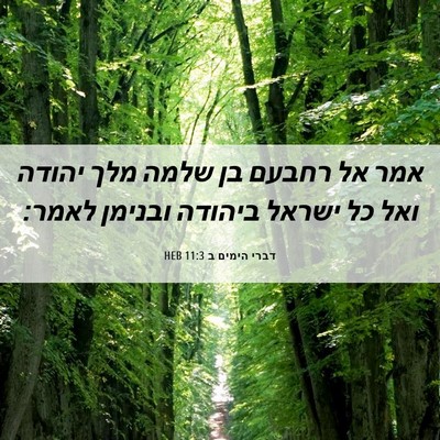 Picture 06 - דברי הימים ב 11:3 HEB - אמר אל רחבעם בן שלמה מלך - Bible Verse Picture