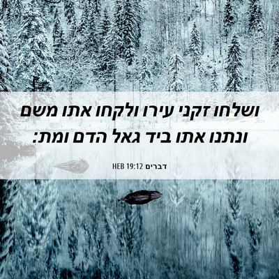 Picture 06 - דברים 19:12 HEB - ושלחו זקני עירו ולקחו אתו - Bible Verse Picture