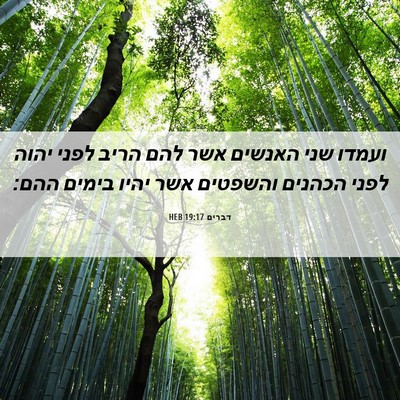 Picture 06 - דברים 19:17 HEB - ועמדו שני האנשים אשר להם - Bible Verse Picture