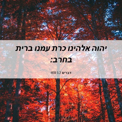 Picture 06 - דברים 5:2 HEB - יהוה אלהינו כרת עמנו ברית - Bible Verse Picture
