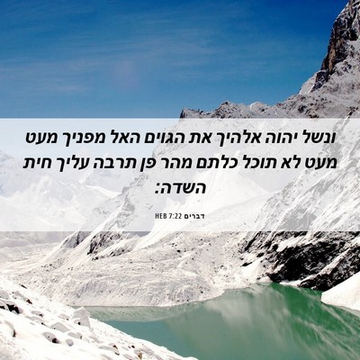 Picture 06 - דברים 7:22 HEB - ונשל יהוה אלהיך את הגוים - Bible Verse Picture