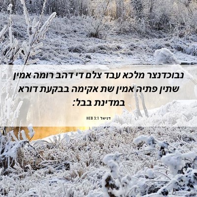 Picture 06 - דניאל 3:1 HEB - נבוכדנצר מלכא עבד צלם די - Bible Verse Picture
