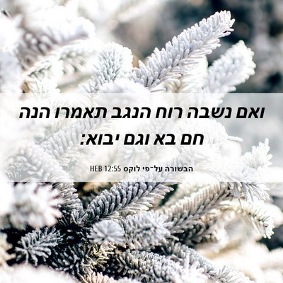 Picture 06 - הבשורה על־פי לוקס 12:55 HEB - ואם נשבה רוח הנגב תאמרו הנה - Bible Verse Picture