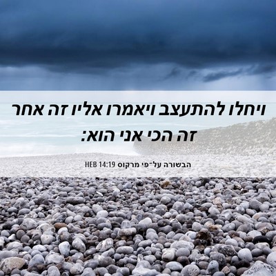 Picture 06 - הבשורה על־פי מרקוס 14:19 HEB - ויחלו להתעצב ויאמרו אליו - Bible Verse Picture