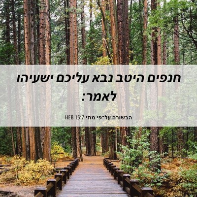 Picture 06 - הבשורה על־פי מתי 15:7 HEB - חנפים היטב נבא עליכם - Bible Verse Picture