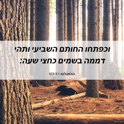 Picture 06 - ההתגלות 8:1 HEB - וכפתחו החותם השביעי ותהי - Bible Verse Picture