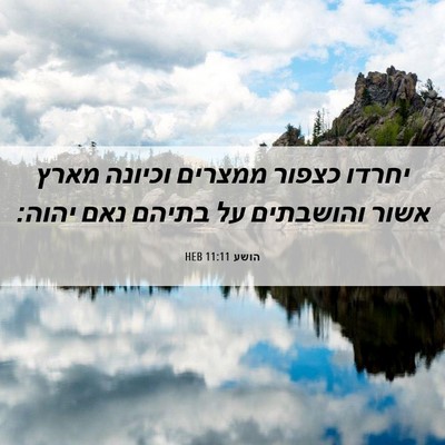 Picture 06 - הושע 11:11 HEB - יחרדו כצפור ממצרים וכיונה - Bible Verse Picture