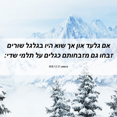 Picture 06 - הושע 12:11 HEB - אם גלעד און אך שוא היו - Bible Verse Picture