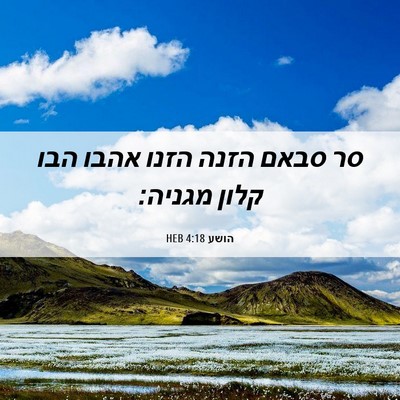 Picture 06 - הושע 4:18 HEB - סר סבאם הזנה הזנו אהבו הבו - Bible Verse Picture