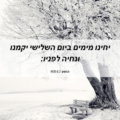 Picture 06 - הושע 6:2 HEB - יחינו מימים ביום השלישי - Bible Verse Picture