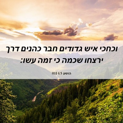 Picture 06 - הושע 6:9 HEB - וכחכי איש גדודים חבר כהנים - Bible Verse Picture