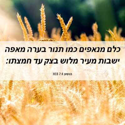 Picture 06 - הושע 7:4 HEB - כלם מנאפים כמו תנור בערה - Bible Verse Picture