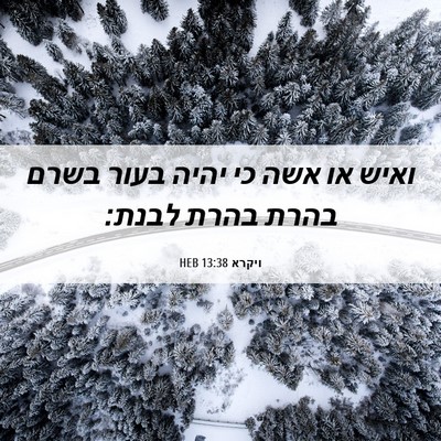 Picture 06 - ויקרא 13:38 HEB - ואיש או אשה כי יהיה בעור - Bible Verse Picture