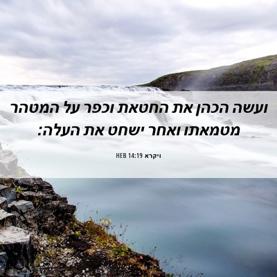 Picture 06 - ויקרא 14:19 HEB - ועשה הכהן את החטאת וכפר על - Bible Verse Picture