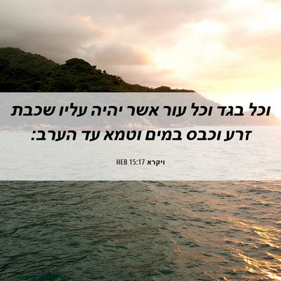 Picture 06 - ויקרא 15:17 HEB - וכל בגד וכל עור אשר יהיה - Bible Verse Picture