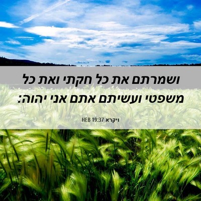 Picture 06 - ויקרא 19:37 HEB - ושמרתם את כל חקתי ואת כל - Bible Verse Picture