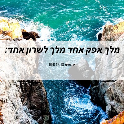 Picture 06 - יהושע 12:18 HEB - מלך אפק אחד מלך לשרון - Bible Verse Picture