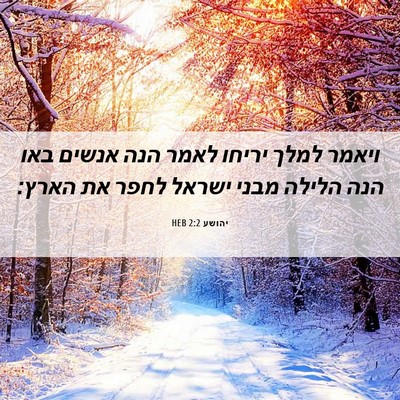 Picture 06 - יהושע 2:2 HEB - ויאמר למלך יריחו לאמר הנה - Bible Verse Picture
