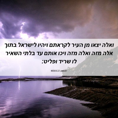 Picture 06 - יהושע 8:22 HEB - ואלה יצאו מן העיר לקראתם - Bible Verse Picture
