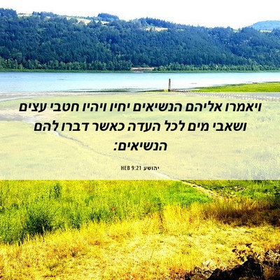 Picture 06 - יהושע 9:21 HEB - ויאמרו אליהם הנשיאים יחיו - Bible Verse Picture