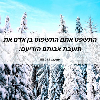 Picture 06 - יחזקאל 20:4 HEB - התשפט אתם התשפוט בן אדם את - Bible Verse Picture