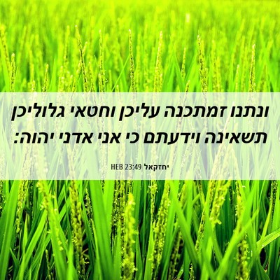Picture 06 - יחזקאל 23:49 HEB - ונתנו זמתכנה עליכן וחטאי - Bible Verse Picture