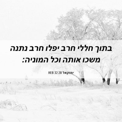 Picture 06 - יחזקאל 32:20 HEB - בתוך חללי חרב יפלו חרב נתנה - Bible Verse Picture