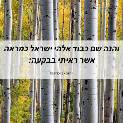 Picture 06 - יחזקאל 8:4 HEB - והנה שם כבוד אלהי ישראל - Bible Verse Picture