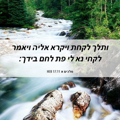 Picture 06 - מלכים א 17:11 HEB - ותלך לקחת ויקרא אליה ויאמר - Bible Verse Picture