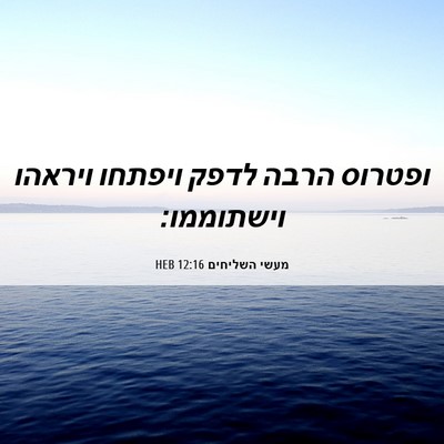 Picture 06 - מעשי השליחים 12:16 HEB - ופטרוס הרבה לדפק ויפתחו - Bible Verse Picture